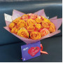 27 желтых роз